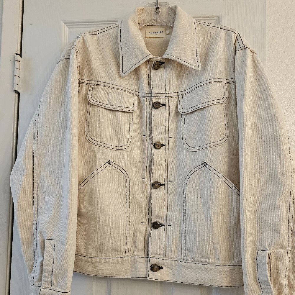 Rudy Jude White Denim Jacket sz S